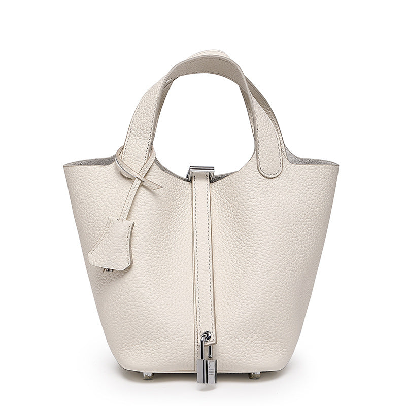 Head layer cowhide bucket bag women's leather high-end handbag